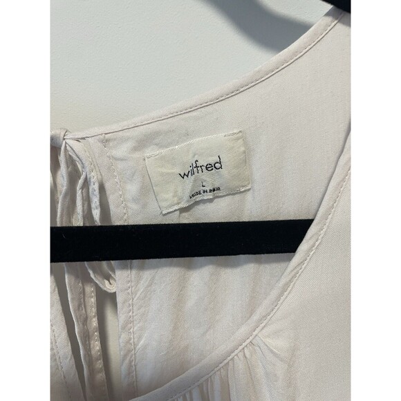 Aritzia Dress Large Womens Wilfred Sidonie Pale Pink Baby Doll Mini Tiered - Picture 3 of 7